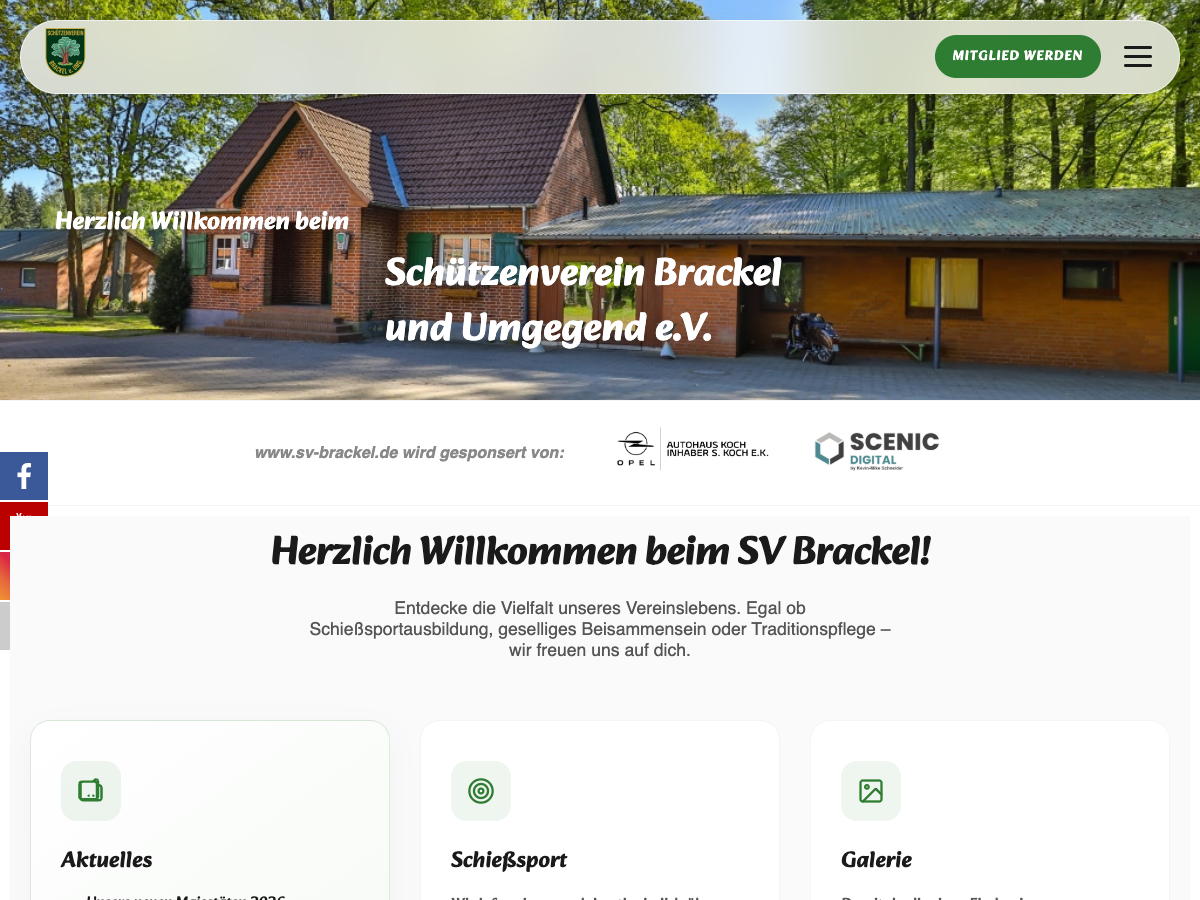 Neuer Website-Auftritt für den Schützenverein Brackel